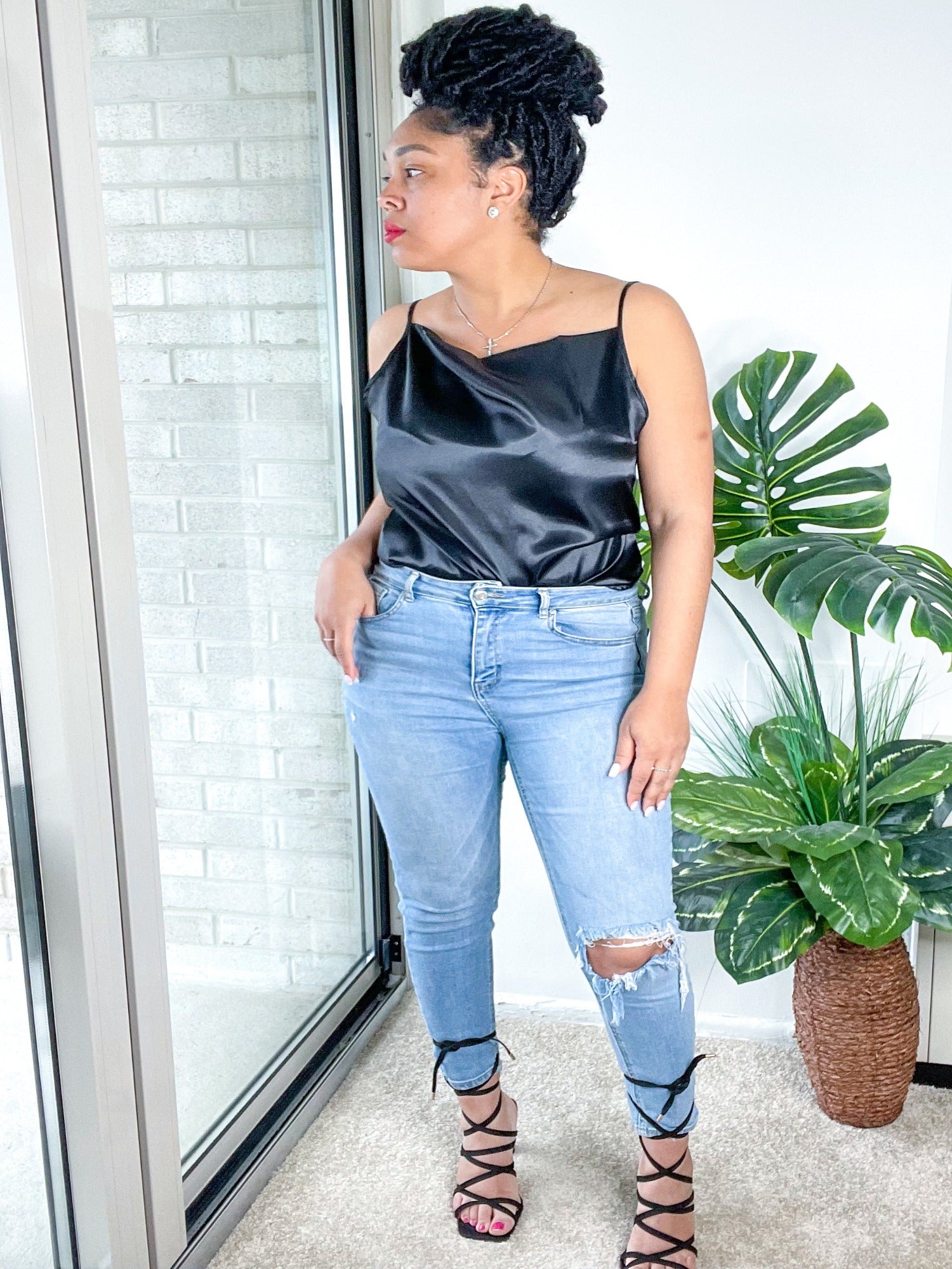 Satin V-Neck Cami